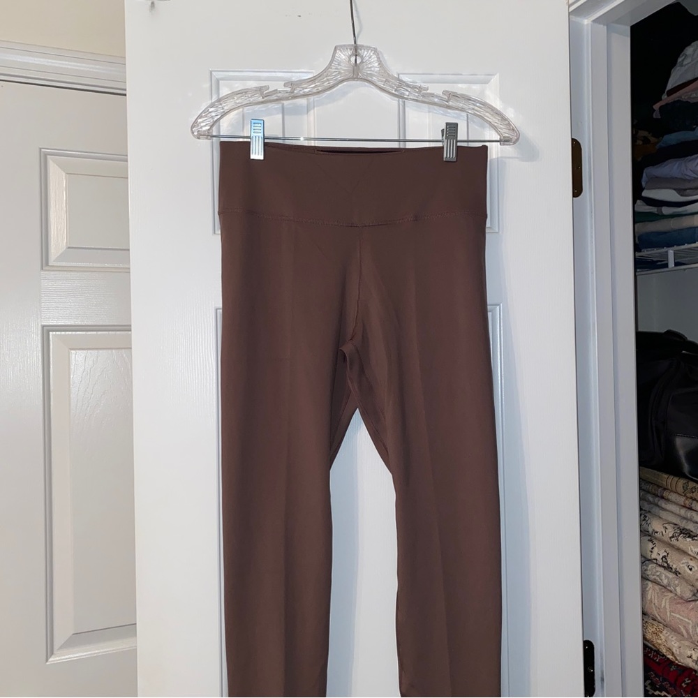 Nike One Women's Mid-Rise Leggings in Plum Eclipse (Mauve Brown) - Picture 7 of 10